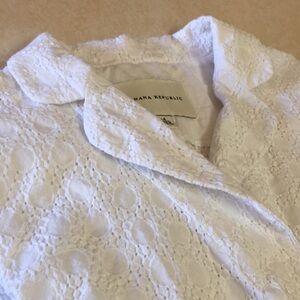 Banana Republic blazer size 14 white cotton